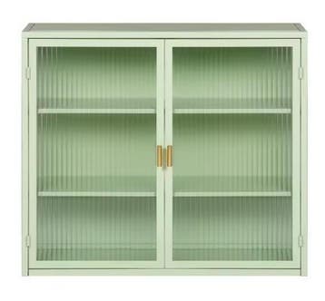 Wandkast met Deuren – Glas & IJzer, 3 Planken, Modern Design, Verzenden, Nieuw