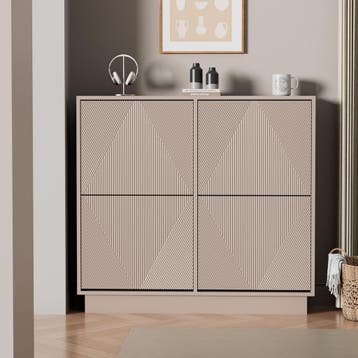 Schoenenkast - Schoenenrek - 99x24x91 cm - Moka - UEV, Verzenden, Zo goed als nieuw