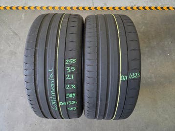 255/35/21 98Y CONTINENTAL SP7 ZOMERBANDEN 5,6MM PROFIEL 2X, Ophalen, Gebruikt, 255 mm, 21 inch