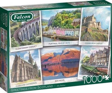 Falcon - Greetings from Scotland Puzzel (1000 stukjes) |, Verzenden, Nieuw