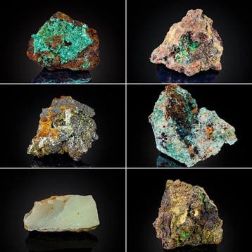 Set van 6 mineraalmonsters - Kamariza-mijnen, Griekenland -, Verzamelen