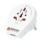 Wereldstekker | Type E en F (Geaard, USB), Verzenden, Nieuw