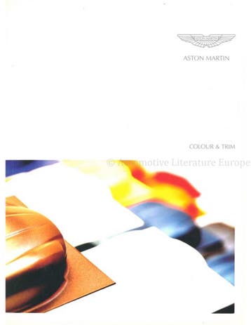 2011 ASTON MARTIN KLEURENKAART BROCHURE ENGELS, Boeken, Nieuw, Author