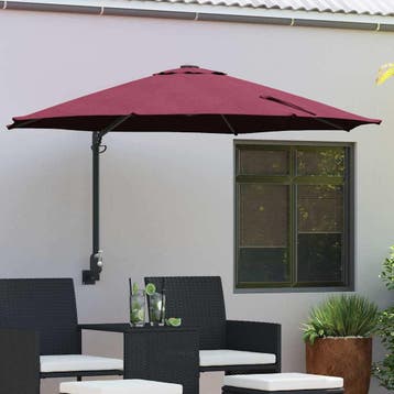 vidaXL Tuinparasol Bordeaux Rood 248 x 248 x 148 cm, Verzenden, Nieuw, 2 tot 3 meter