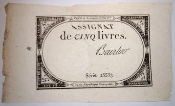 France Assignat Über 5 Livres 10 Brumaire Jahr 2 31/10/17.., Verzenden