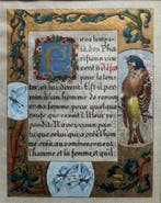 Livre dheure - livre de marriage. Handgemaltes Blatt aus