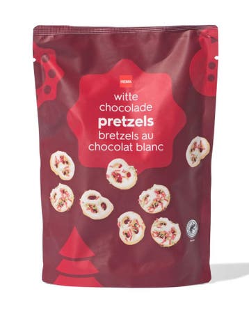 HEMA Witte chocolade pretzels 100g, Verzenden