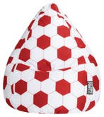 BeanBag Voetbal XL - Rood/Wit, Huis en Inrichting, Zitzakken, Verzenden, Nieuw
