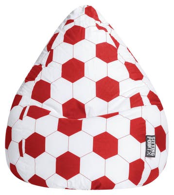 Zitzak Voetbal XL - Rood/Wit, Verzenden, Nieuw
