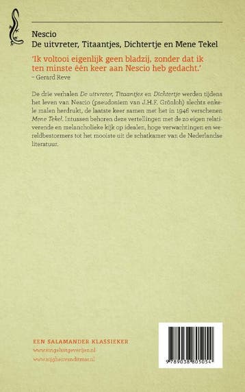 De uitvreter / Titaantjes / Dichtertje / Mene Tekel /, Verzenden, Zo goed als nieuw, Nescio