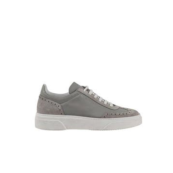 TESTONI - 8 UK - 42 IT - Sneaker Shoes Brogue Calf + Suede, Nieuw