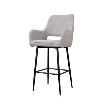 DS4U - Lenon barkruk 65 cm - Set van 6 - Grijs - Boucle -, Ophalen of Verzenden, Nieuw, Grijs