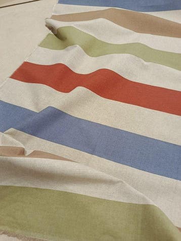 Stupendo cotone vintage a righe in doppia altezza -