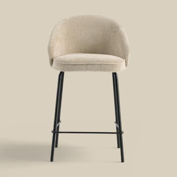 *WOONWINKEL* Barkruk Met Ronde Rugleuning Beige, Verzenden, Nieuw