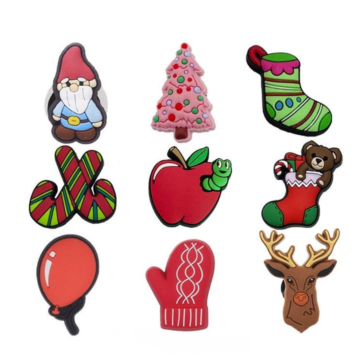 Kerst Charms Pins Accessoires 9 stuks Geschikt voor Crocs, Verzamelen, Overige Verzamelen, Verzenden