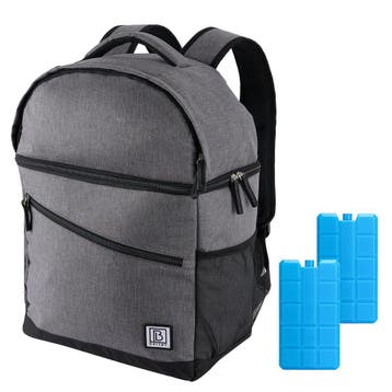Brisby Koeltas, Koelrugzak, Rugtas 25 Liter - SET - Grijs, Ophalen of Verzenden, Nieuw, Koelbox, Koelelement