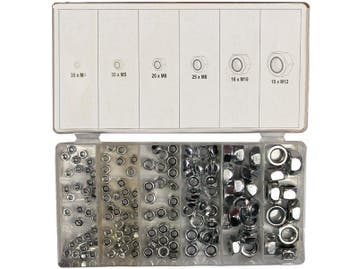 Assortiment doos - borgmoeren - 146 delig, Ophalen of Verzenden, Nieuw, Bouten of Moeren