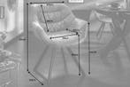 Design stoel THE DUTCH COMFORT grijs fluweel retrostijl met, Ophalen of Verzenden, Nieuw