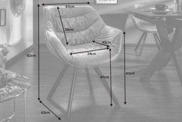 Design stoel THE DUTCH COMFORT grijs fluweel retrostijl met, Ophalen of Verzenden, Nieuw