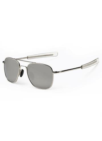 KIMU® Zonnebril Pilotenbril American Heren Zilver Montuur Zi, Ophalen of Verzenden, Nieuw, Grijs
