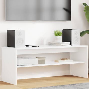 vidaXL TV-kast 100 x 35 x 40 cm Wit Bewerkt hout, Minder dan 50 cm, Verzenden, Nieuw, Minder dan 100 cm