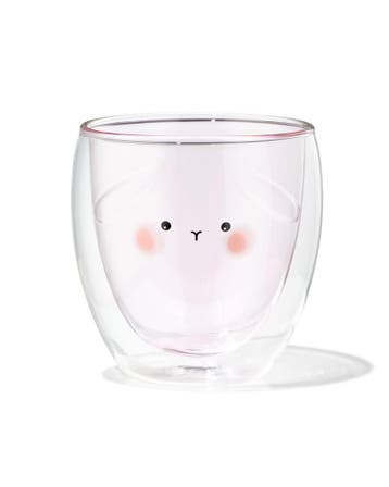 HEMA Dubbelwandig glas 300ml konijn transparant 2+1 gratis, Verzenden