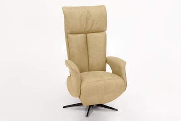 Relaxfauteuil Uitgeest - relaxfauteuils - Creme, Nieuw, Stof
