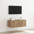 vidaXL TV Wandkast met LED Artisan Eiken 80 x 35 x 31 cm, Minder dan 50 cm, Verzenden, Nieuw, Minder dan 100 cm