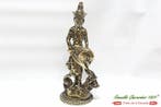 Scultura in Ottone Guerriero con spada peso 1 kg - Figuur -, Antiek en Kunst