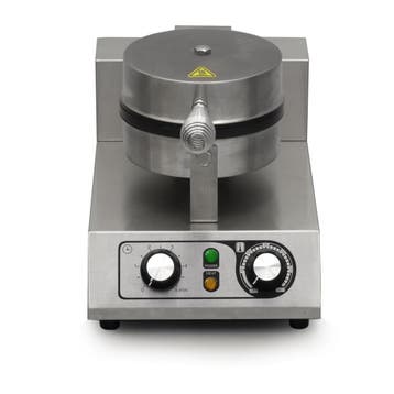 HCB Wafelijzer - ronde wafels - timer - 230V - RVS, Verzenden, Nieuw in verpakking, Fornuis, Frituur en Grillen