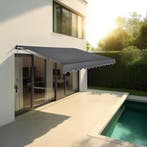 Zonnescherm Ornella mit wandhouder - 300 x 250 cm, donkergri, Tuin en Terras, Zonneschermen, Verzenden, Nieuw