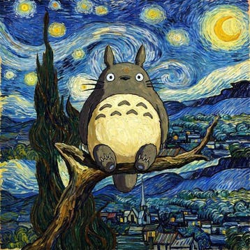 MEDSAN - Totoro on a Starry Night () - UNIQUE WORK