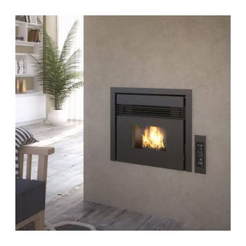 Inbouw pelletkachel 7,5 kW Prezzemolo inzethaard in opening, Nieuw, Ophalen of Verzenden, Inbouw, Pelletkachel