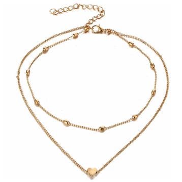 Fako Bijoux - Ketting - Dubbele Choker Layer - Hartje -, Verzenden, Nieuw