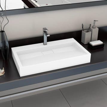 vidaXL Wastafel 80x46x11 cm mineraal gegoten/marmer gegoten, Verzenden, Nieuw