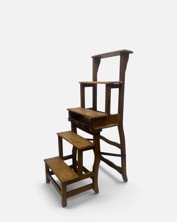 Trapje - Hout - bibliotheektrap stoel