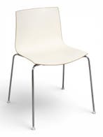 Arper Catifa 46 vergaderstoel, wit/taupe, Huis en Inrichting, Stoelen, Ophalen of Verzenden, Gebruikt, Wit