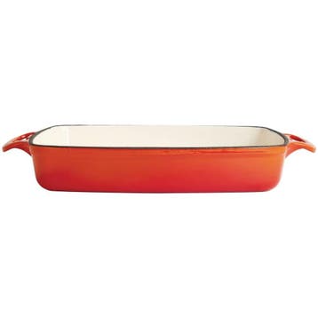 Vogue rechthoekige gietijzeren ovenschaal oranje 2,8L, Verzenden, Nieuw