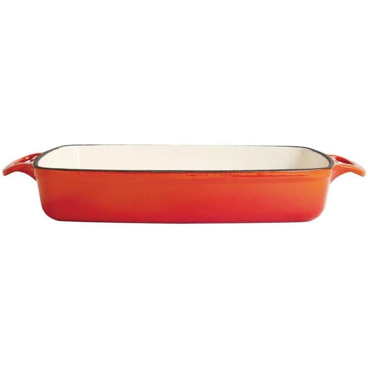 Vogue rechthoekige gietijzeren ovenschaal oranje 2,8L, Huis en Inrichting, Keuken | Keukenbenodigdheden, Verzenden