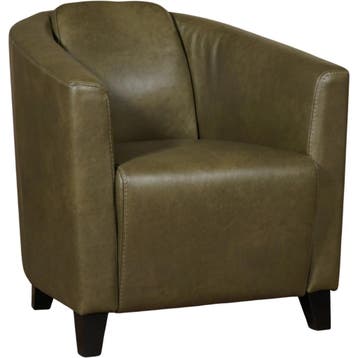 Set van 2 Leren fauteuils Press - Granada Moss, Nieuw, Ophalen of Verzenden, 50 tot 75 cm, Leer