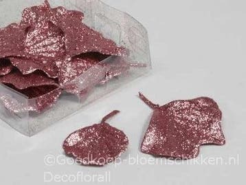 Ginkgo Biloba blad glitter Coral Dust 16 stuks, Ophalen of Verzenden, Nieuw