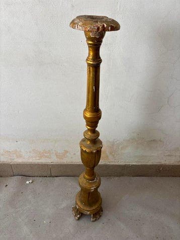 Kaarsenhouder - Hout - Kandelaar - 79 cm