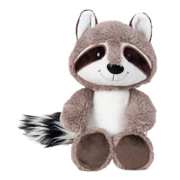 Wasbeer knuffel - pluche - grijs - zittend - 28 cm, Verzenden, Nieuw