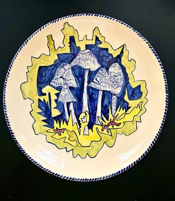 Eigen atelier 35 cm - Chris Lanooy - Bord - Aardewerk