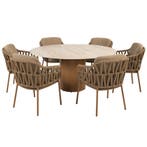 Colorado Biarritz dining tuinset 160xH75 cm rond 7 delig, Ophalen of Verzenden, Nieuw