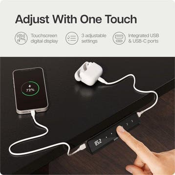 2dekans | Desktronic HomeOne Zit-sta Bureau Elektrisch In, Ophalen of Verzenden, Zo goed als nieuw