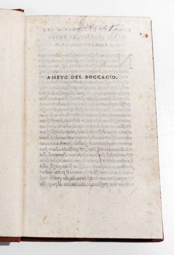 [Post Incunable] - Boccaccio - Ameto - 1521