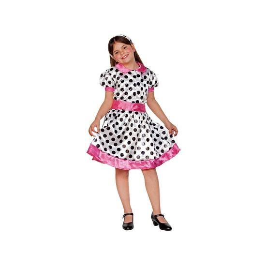 Jaren 50 jurkje voor meiden - Jaren 50 kleding, Kinderen en Baby's, Carnavalskleding en Verkleedspullen, Ophalen of Verzenden
