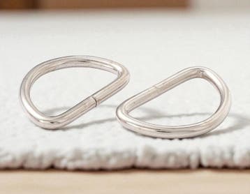 4 x stevige open metalen D-ringen – 20 x 31,5 x 3 mm – p, Ophalen of Verzenden, Nieuw, Kraal