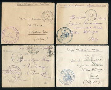Frankrijk - Uitzonderlijke verzameling van 46 enveloppen van, Gestempeld